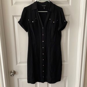 Black shirt dress